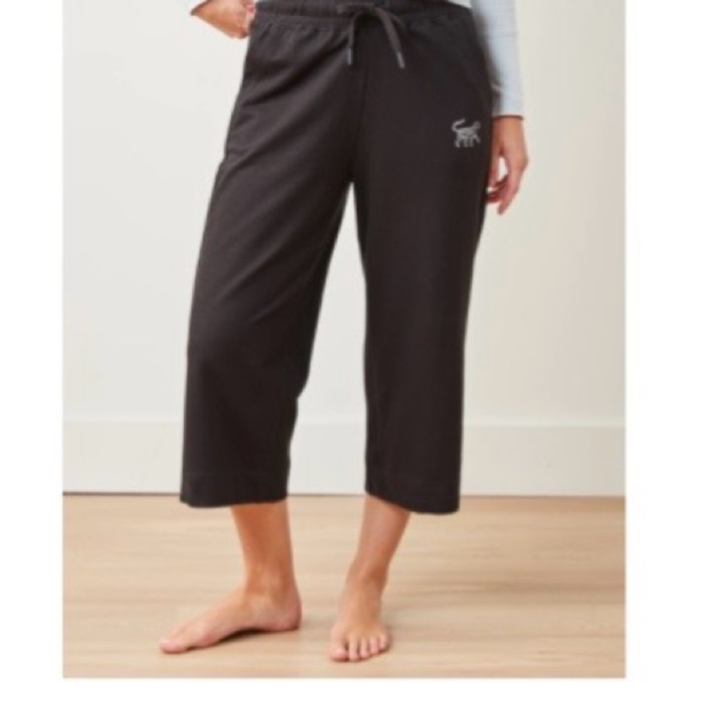 Printfresh Black Cropped Joggers